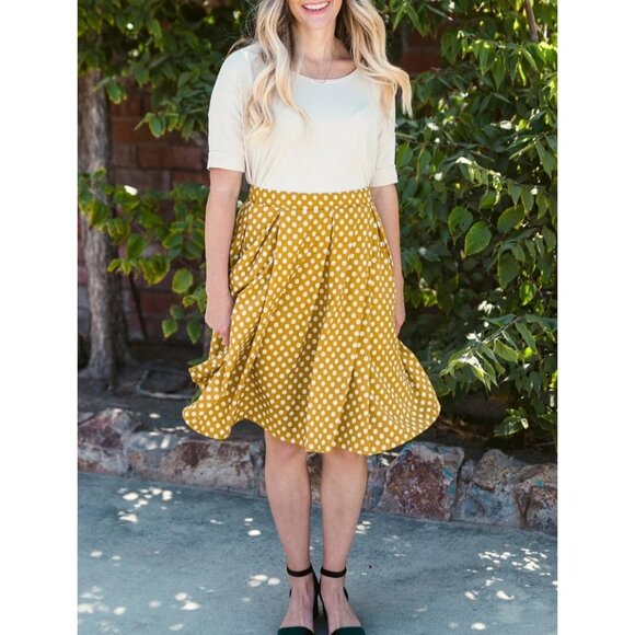 LuLaRoe Madison Womens Burgundy Floral Print Pleated Midi Skirt Pockets 3XL - Picture 11 of 13